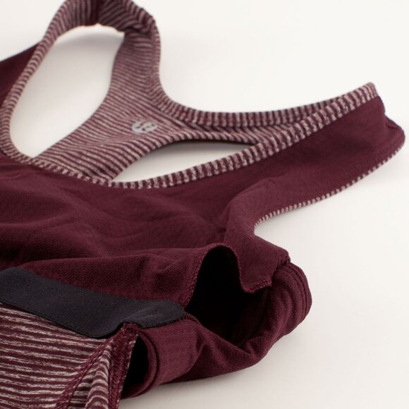 NEW Lululemon Turbo Tank Tonka Stripe Bordeaux Drama / Heathered Bordeaux Drama - Picture 7 of 13